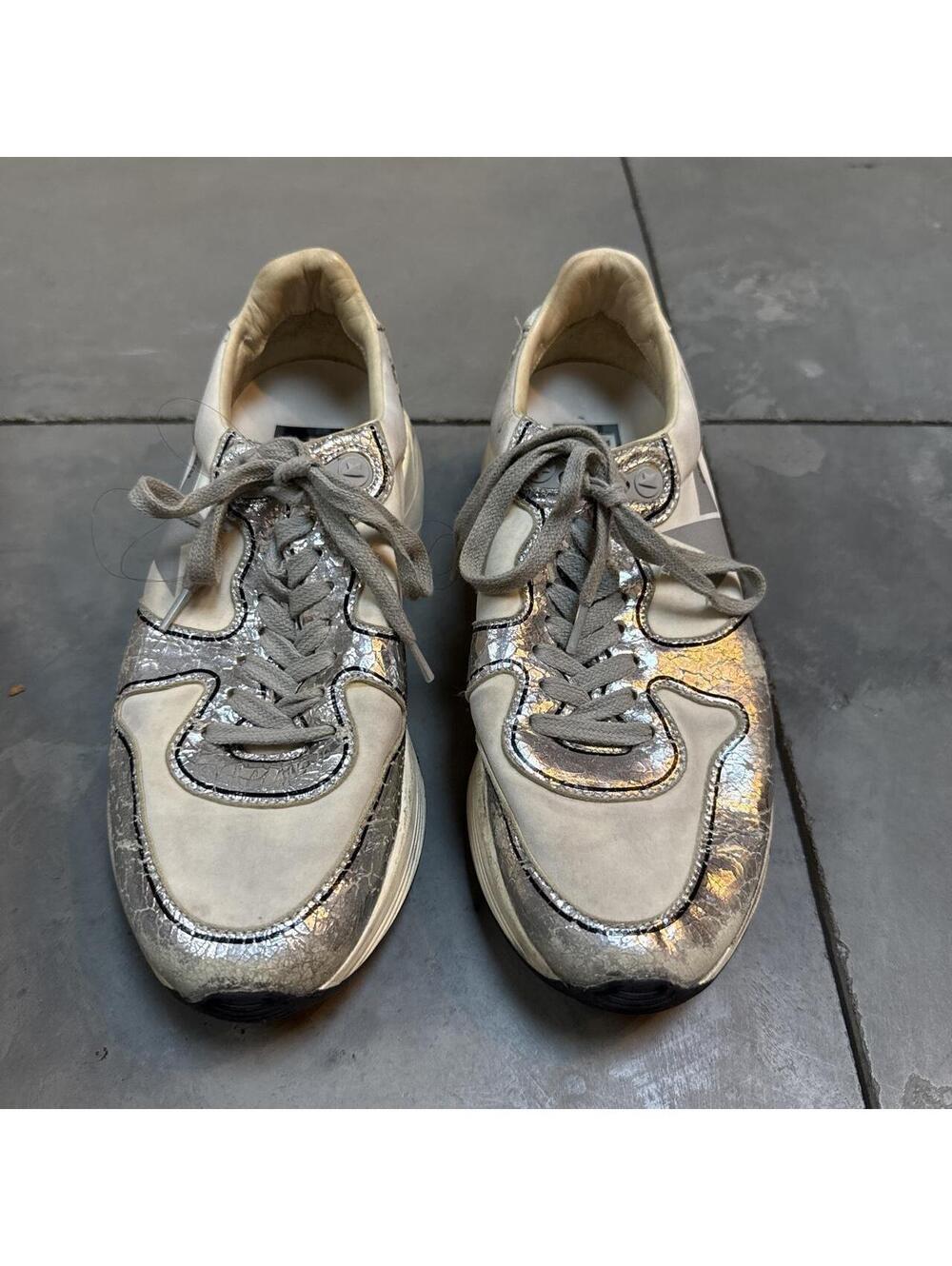 Golden Goose Women's Gold and Silver Trainer